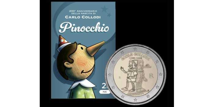 2 EURO COMMEMORATIVE ITALY 2026 "PINOCCHIO" COINS