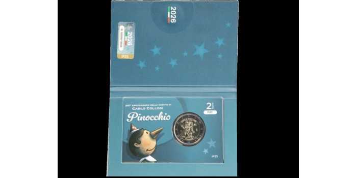 2 EURO COMMEMORATIVE ITALY 2026 "PINOCCHIO" COINS