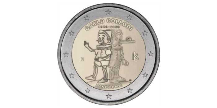2 EURO COMMEMORATIVE ITALY 2026 "PINOCCHIO" COINS