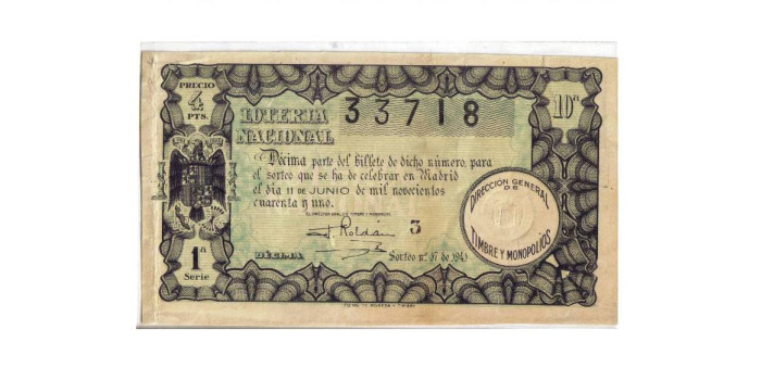  AÑO 1941. DECIMO SORTEO Nº 17