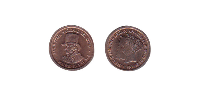 MLL008 - MEDALLA 29º FERIA NACIONAL DEL SELLO - 1996, COBRE 18 m