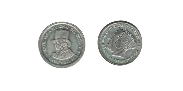 MLL009 - MEDALLA 29º FERIA NACIONAL DEL SELLO - 1996, PLATA 18 m