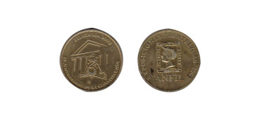 MLL024 - MEDALLA FILATELIA 2003 - METAL DORADO 30m/m