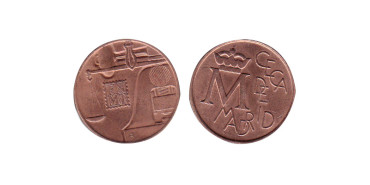 MLL020 - MEDALLA F.N.M.T. BALANZA IMAGEN LATENTE "M", COBRE, 30m