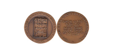 MLL051 - "ALAMO" A GERARDO EN SUS OCHENTA AÑOS 1976 - BRONCE, 47