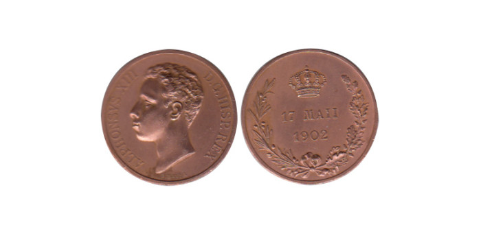 MLL079 - ALFONSO XII DG HISP.REX - 17 MALL 1902 PEQUEÑOS ARAÑAZO