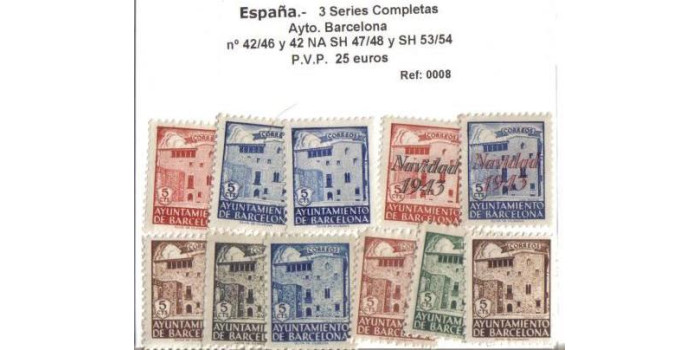 BARCELONA AYTO.  Nº 42/46 - 42 NA SH 47/48 Y SH 53/54