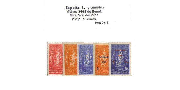 BENEFICENCIA SERIE COMPLETA NTRA. SRA. DEL PILAR