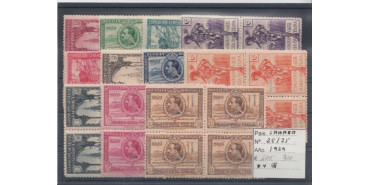 SAHARA - AÑO 1926 - Nº025/35  SERIE COMPLETA SIN CHARNELA, BLOQUE DE CUATRO