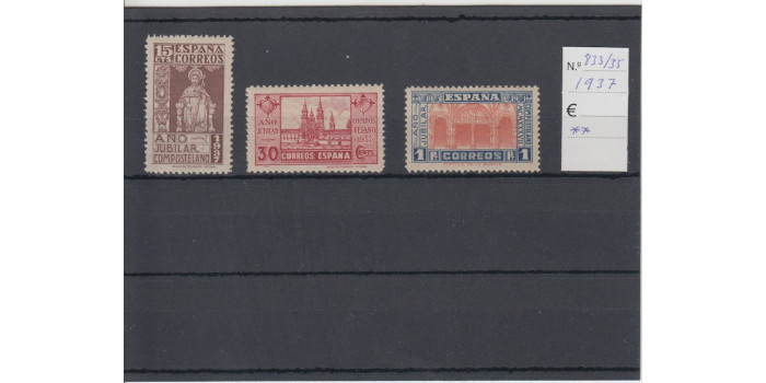 Nº0833/35 - 1937  NUEVO SIN CHARNELA, año jubilar