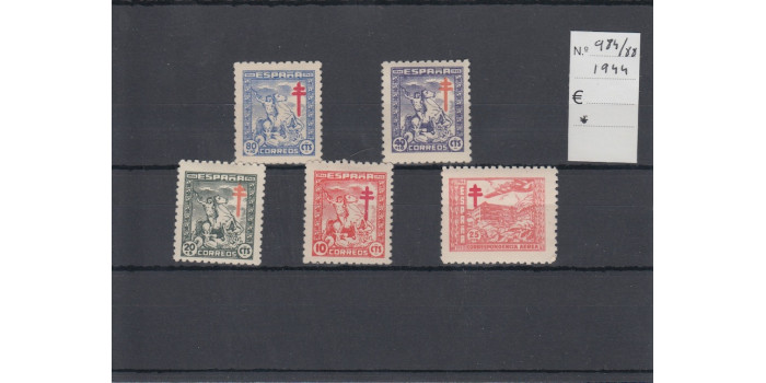 Nº0984/87 - 1944, NUEVO CON CHARNELA