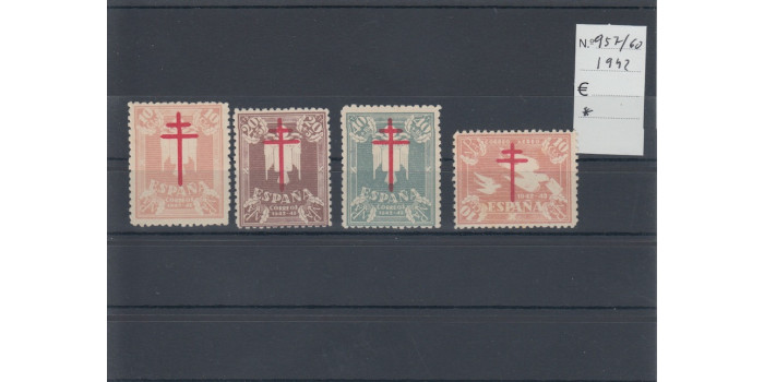 Nº0957/60 - 1942, NUEVO CON CHARNELA