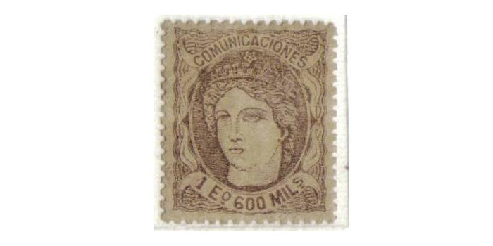 Nº0111 - 1e. 600 milesimas 1870, nuevo restos de goma, bonito