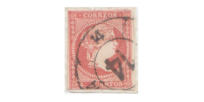 4 Cuartos1856 - Rueda de carreta Nº 14 - Valladolid