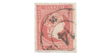 4 Cuartos1856 - Rueda de carreta Nº 14 - Valladolid