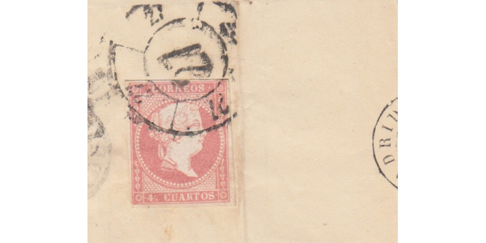 4 Cuartos1856 - Rueda de carreta Nº 27 - Guadalajara