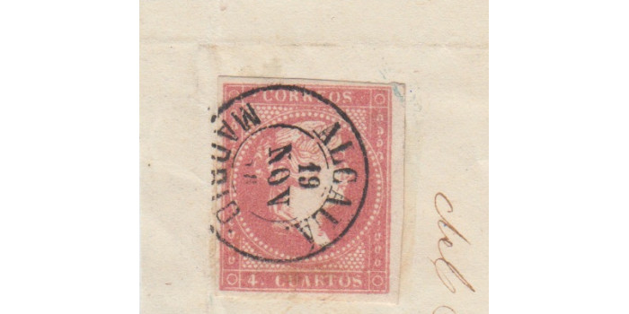 4 cuartos1856 - fechador- Alcala - Madrid
