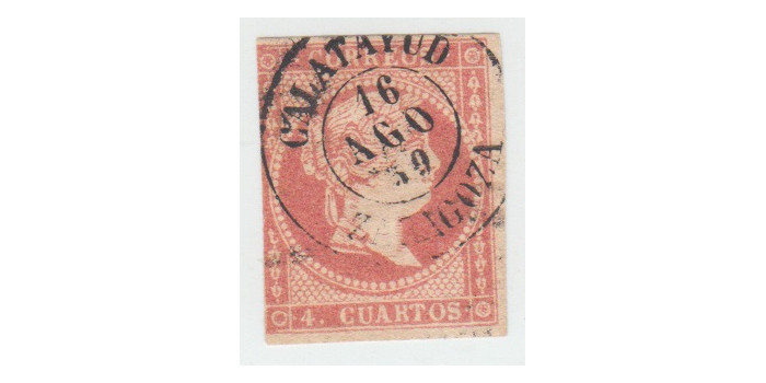 4 cuartos1856 - fechador- Cangas de Onis tipo II - Oviedo