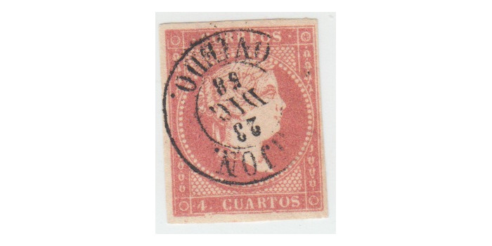 4 cuartos1856 - fechador- Gijon tipo II - Oviedo
