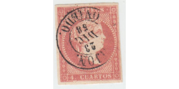 4 cuartos1856 - fechador- Gijon tipo II - Oviedo