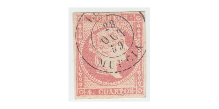 4 cuartos1856 - fechador- Lorca tipo II - Murcia