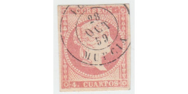 4 cuartos1856 - fechador- Lorca tipo II - Murcia