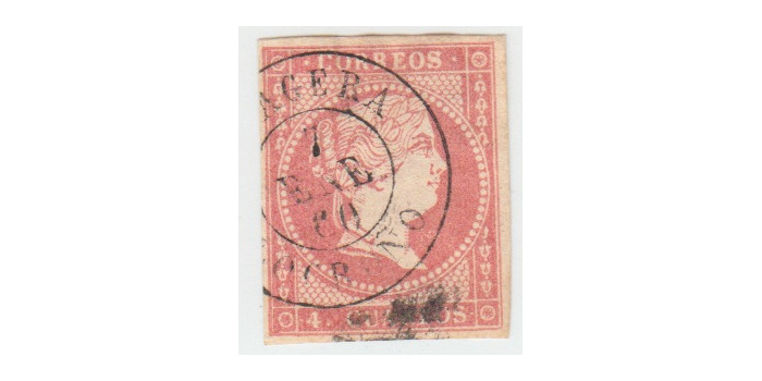 4 cuartos1856 - fechador- Nagera tipo II - Logroño