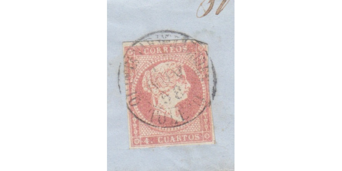 4 cuartos1856 - fechador- Quintanar de la Orden - tipo I - Toledo