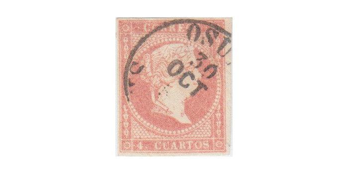 4 cuartos1856 - fechador- Osuna / Sevilla tipo I 
