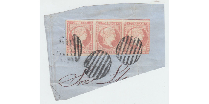 4 cuartos1856 - Parrilla Negra sobre 3 sellos