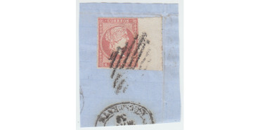 4 cuartos1856 - Rejilla Negra sobre fragmento y fechador ascendente 