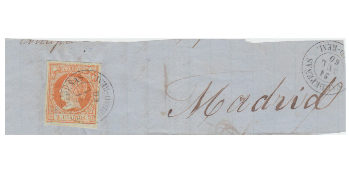4 Cuartos1860 - fechador- Valdepeñas - Ciudad Real