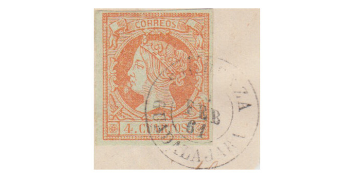 4 Cuartos1860 - fechador- Siguenza - Guadalajaral