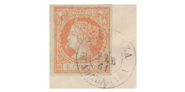 4 Cuartos1860 - fechador- Siguenza - Guadalajaral