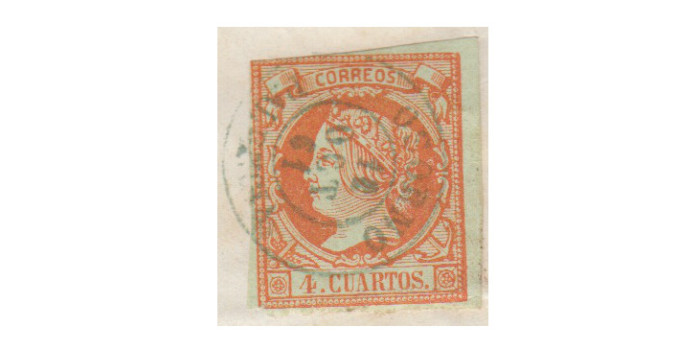 4 Cuartos1860 - fechador- Osorno - Palencia, tipo I