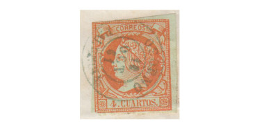 4 Cuartos1860 - fechador- Osorno - Palencia, tipo I
