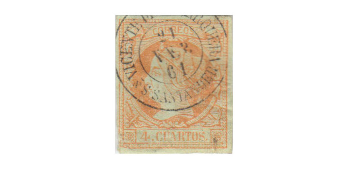 4 Cuartos1860 - fechador- San Vicente de la Varquera - Santander