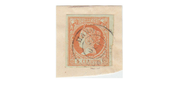 4 Cuartos1860 - fechador- Haro - Logroño, tipo II