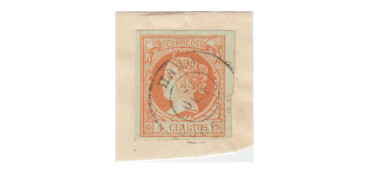 4 Cuartos1860 - fechador- Haro - Logroño, tipo II