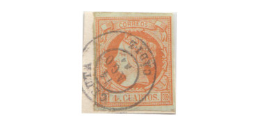 4 Cuartos1860 - fechador- Ceuta - Cadiz
