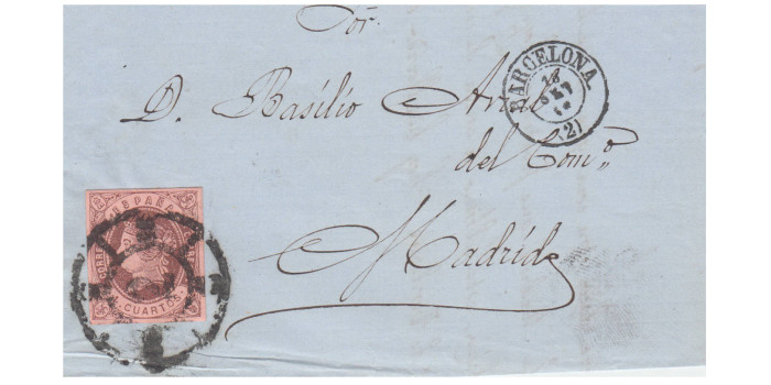 4 Cuartos1862 - Rueda de carreta Nº  2 - Barcelona - frontal