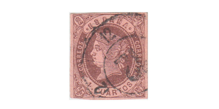 4 Cuartos1862 - Rueda de carreta Nº 12 - Oviedo