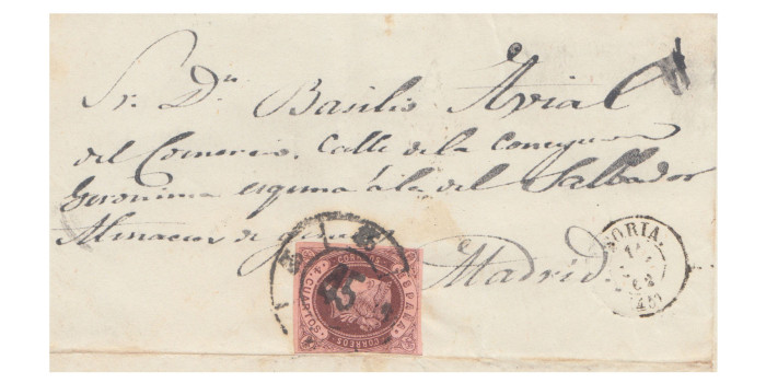 4 Cuartos1862 - Rueda de carreta Nº 45 - Soria - frontal