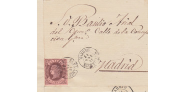 4 Cuartos1862 - fechador- San Martin - Madrid, frontal
