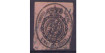 Edifil 0036p - 1 OINT 1855 USED, DARK PINK PAPER VARIETY