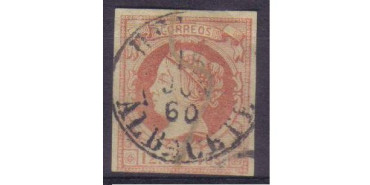 Nº0053 - 12 cuartos 1860/61, fechador Albacete