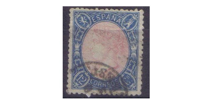 Nº0076 - 12 cuartos 1865, usado - bonito