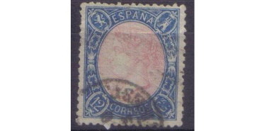 Nº0076 - 12 cuartos 1865, usado - bonito