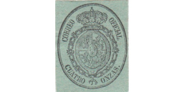 Nº0037 - 1855 - 4 Onzas verde, nuevo sin goma