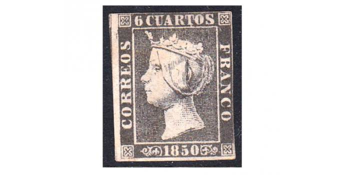 Nº0001 - 6 CUARTOS 1850 NUEVO SIN GOMA